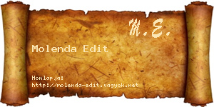 Molenda Edit névjegykártya