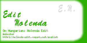 edit molenda business card